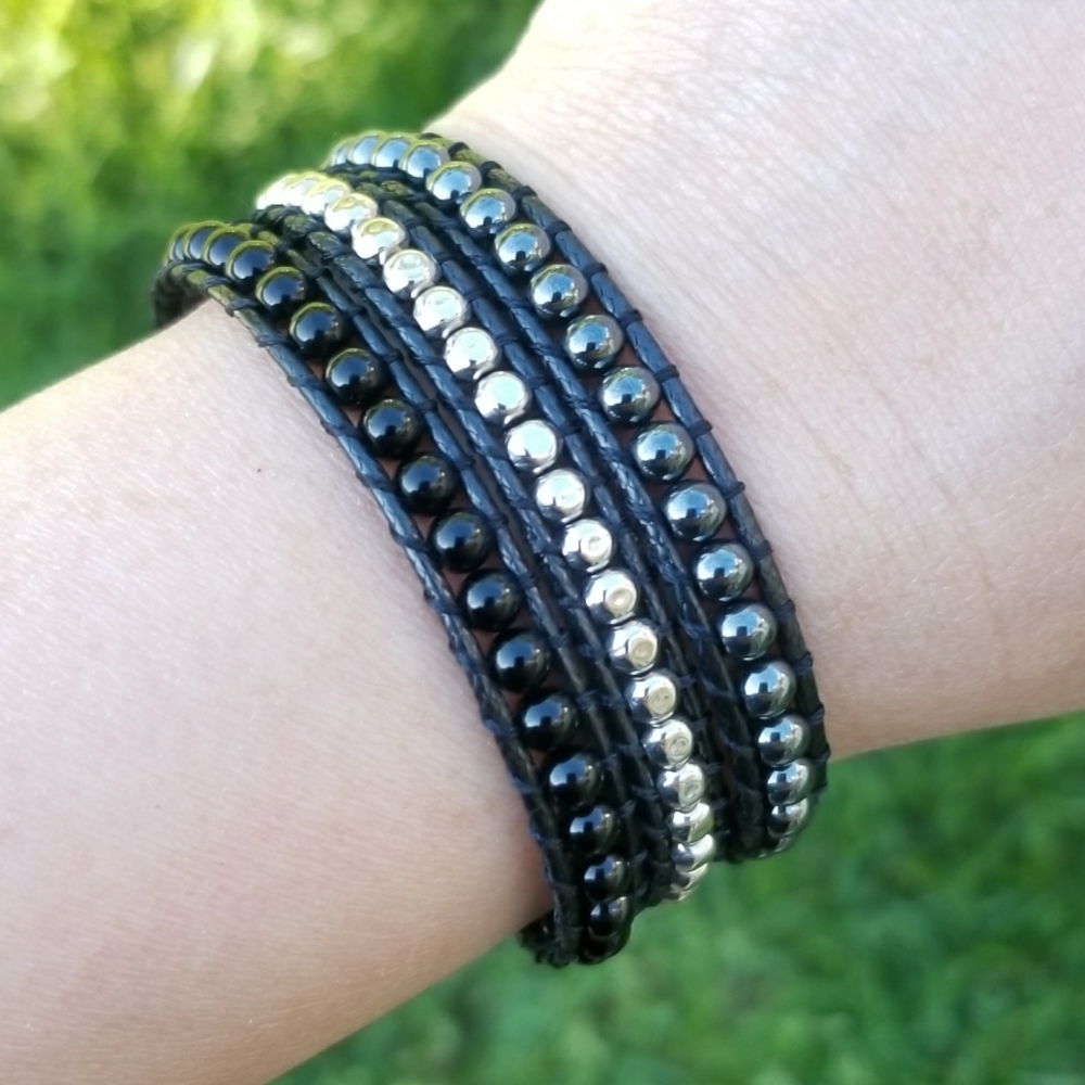 Handmade NEW Katie Soleil 3 Wrap Bracelet Hairband
